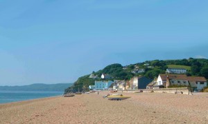 Beach at Torcross looking towards the village