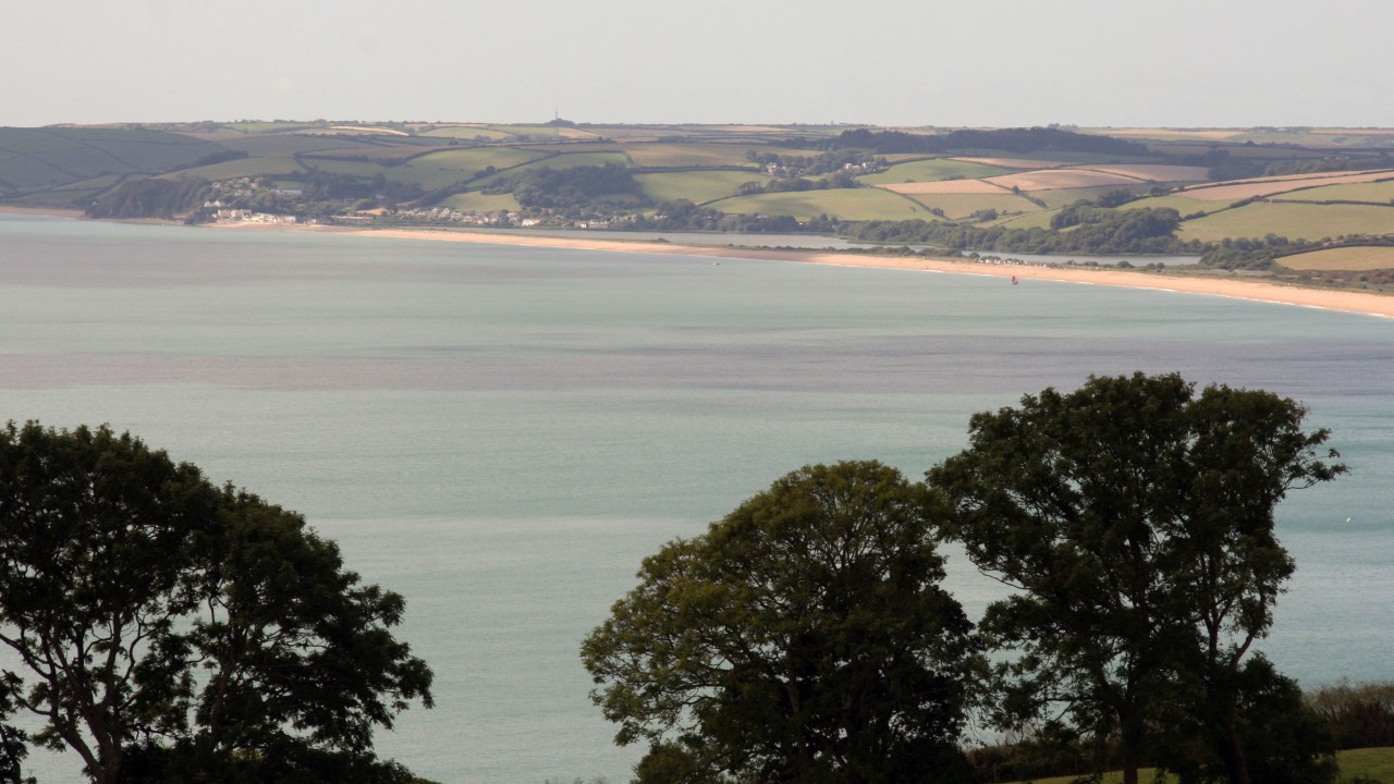 View of Slapton Sands from St Peter