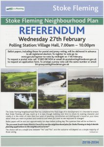 Poster advertising Neighbourhood Plan Referendum - February 2019